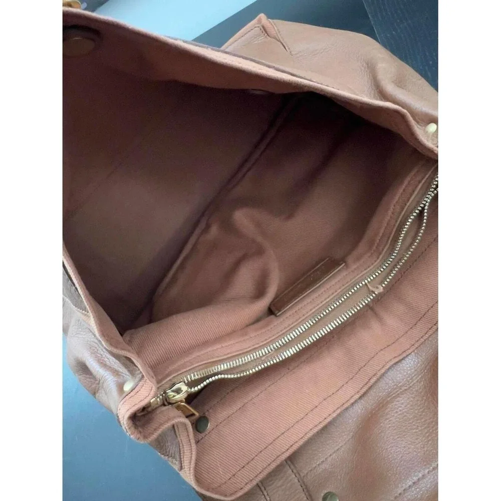 Yves Saint Laurent Muse Two Satchel Tan Leather Gold Hardware Medium